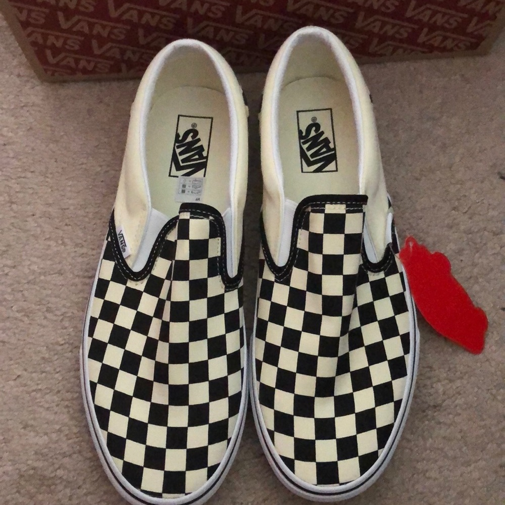 Checkerboard Slip On Vans